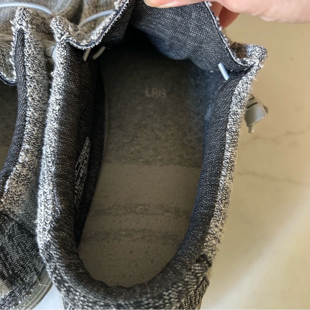 Hey Dude Wally Stretch Low Top Slip On Loafers Shoe Grey Size 13 - Picture 7 of 11